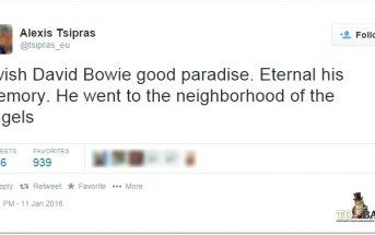 Το tweet του Αλέξη Τσίπρα για τον θάνατο του David Bowie
