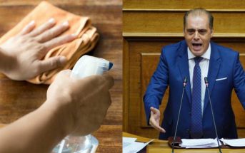 Μια ανεξήγητη επιθυμία να καθαρίσει δύο φορές το βήμα της Βουλής μετά από κάθε ομιλία του Κυριάκου Βελόπουλου νιώθει υπάλληλος του κοινοβουλίου